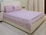 Lavender Whisper Self-Design King Bedsheet Set