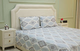 Glacier Mist Geometric King Bedsheet Set