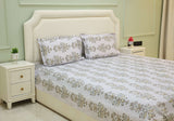 Earthy Motifs Bloom Printed King Bedsheet Set