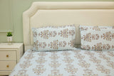 Soft Mist Meadow Floral King Bedsheet Set