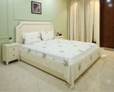 Aroma Floral Embroidered King Size Bedsheet Set