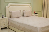 Ivory Elegance Self-Design King Bedsheet Set