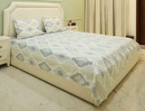 Icy Dune Geometric King Bedsheet Set