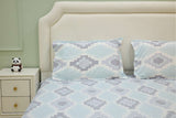 Aqua Mirage Geometric King Bedsheet Set