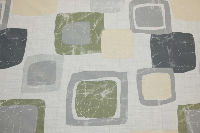 Cream Accent Graphite Geometric King Bedsheet Set